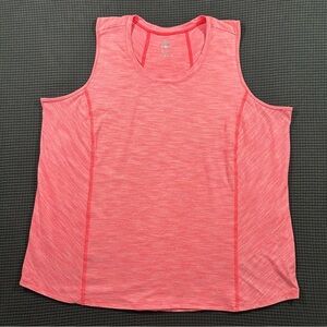 RBX Womens Activewear Tank Top 2X Coral Pink Heather Sleeveless Stretch